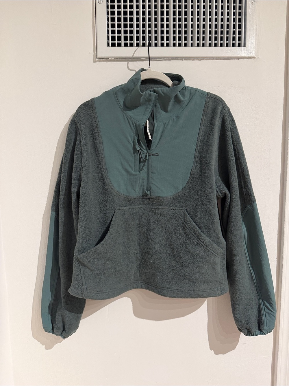 lululemon athletica Forest Green Quarter-Zip Fleece Ripstop Hiking Pullover, 8